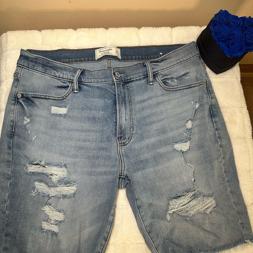 Abercrombie & Fitch Light Blue Boyfriend Jeans